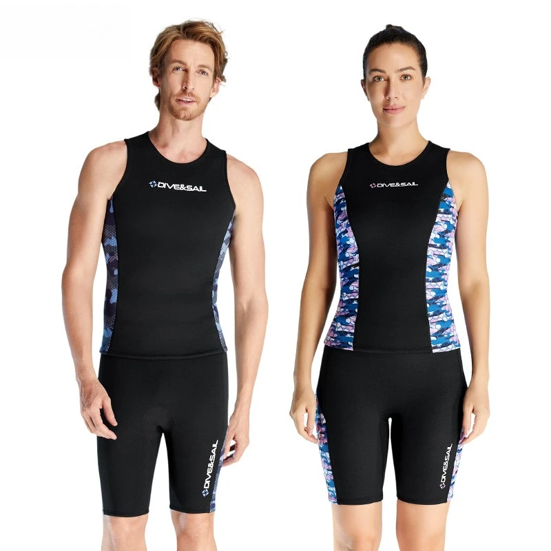 

2MM wetsuit split thermal wetsuit vest female surfing swimming jellyfish cold diving pants