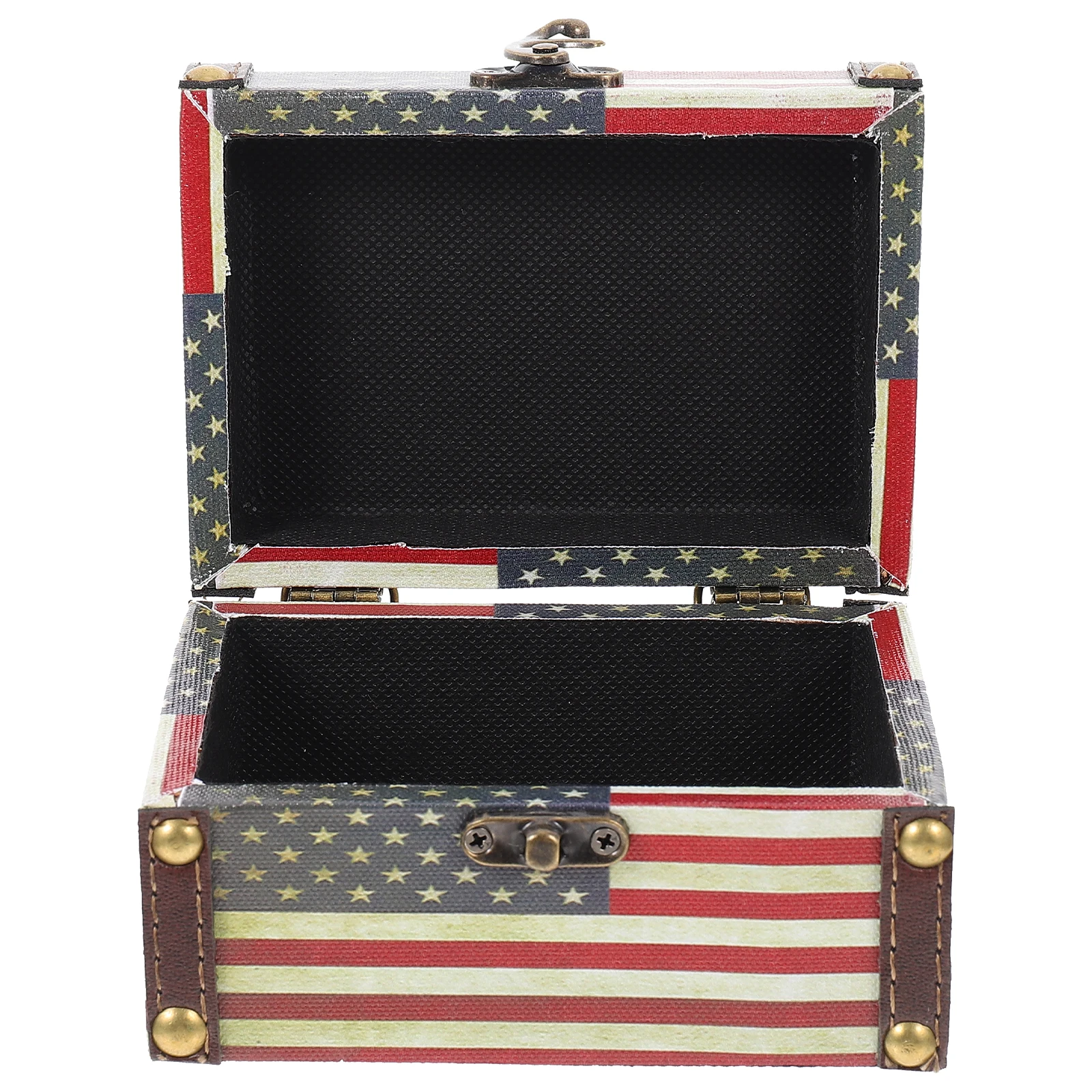 

Vintage Storage Wooden Box Boxes Jewelry Clear Treasure Chest Child Retro Decor