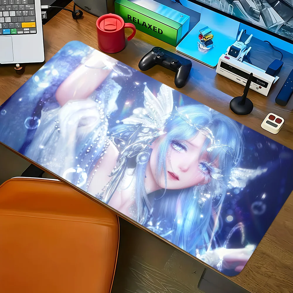 Cute Infinity Nikki Kawaii Mouse Pad Large Non-slip Lockedge Desktop Computer Desk Mat Keyboard MousePad Office Gamer Student