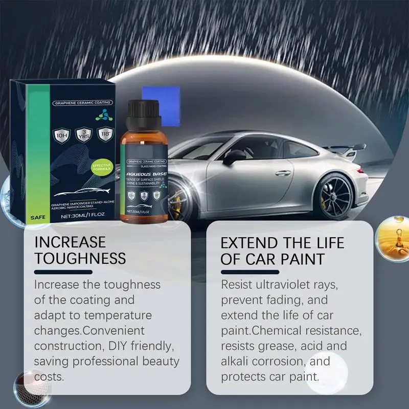 

Нано-керамическое покрытие для автомобилей, Быстродействующее восстанавливающее покрытие, 30 мл, безопасное покрытие для автомобиля, ремонт царапин, Быстродействующее покрытие для автомобиля