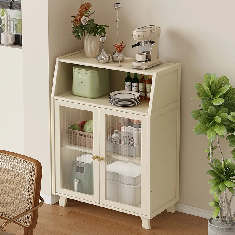 

Household dining side cabinet integrated storage against the wall kitchen new cream wind
