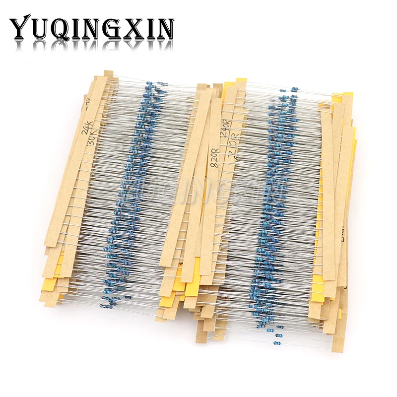 Imagem -04 - Metal Film Resistor Kit Assorted Resistência Assortment Grupo 130 Valores 0.25w 0.5w 1w 4w 1w 8w 1w 2w Filme de Metal 1