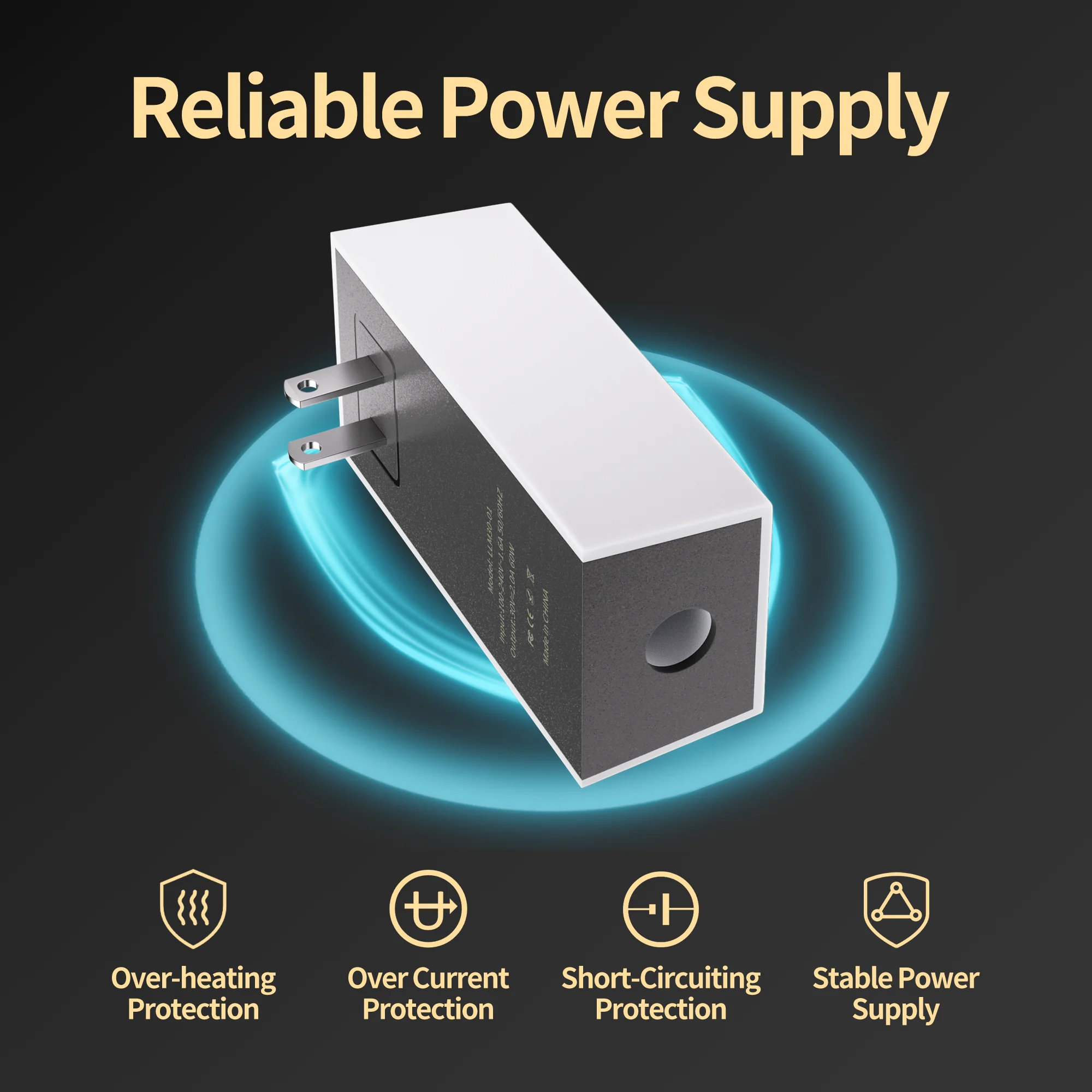 Starlink Mini Charger 60W Replacement Power Supply AC Adapter 30V 2A Output Wall Charger Plug for Starlink Mini Dish