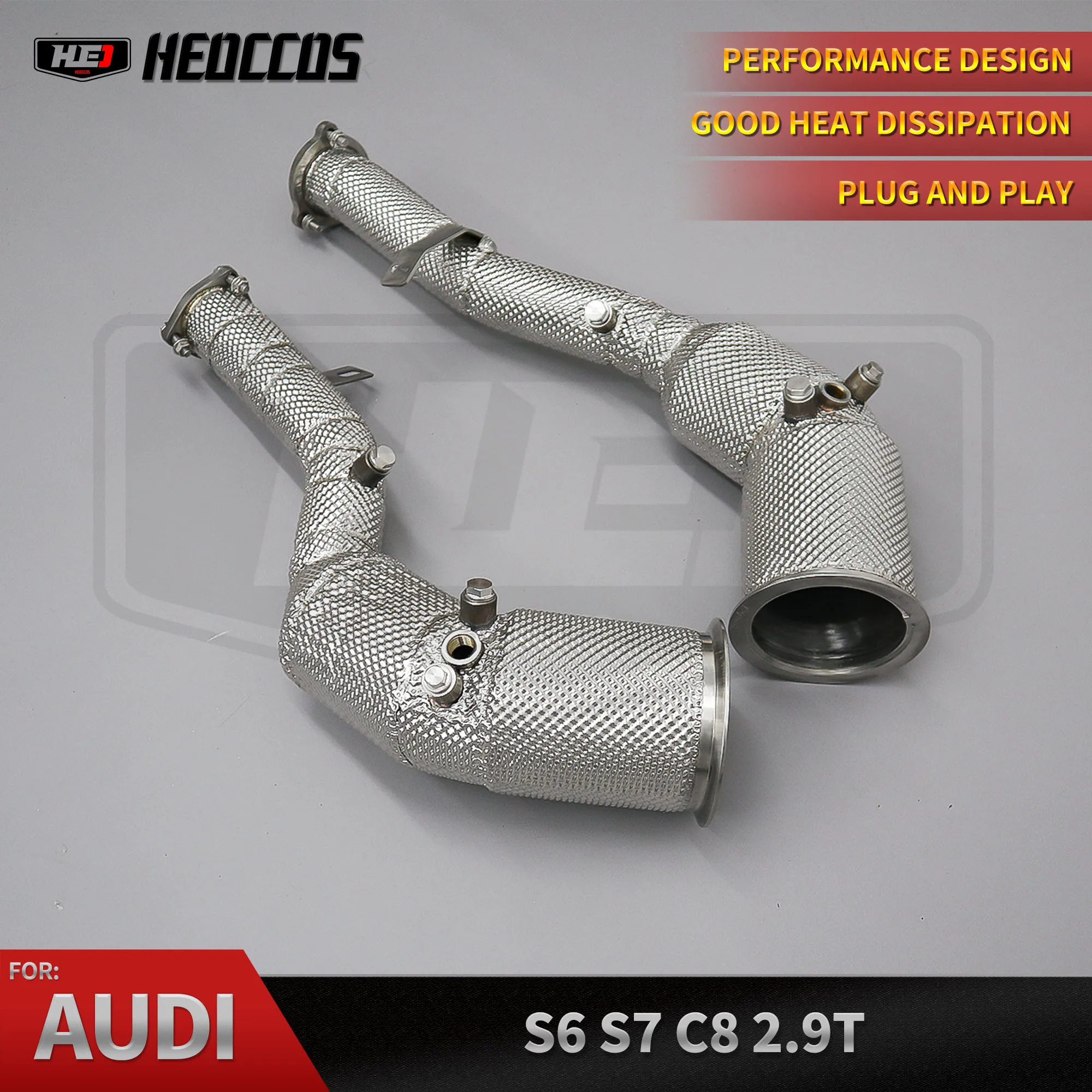 

HEO High Performance High Flow Exhaust Downpipe for audi S6 S7 C8 2.9T