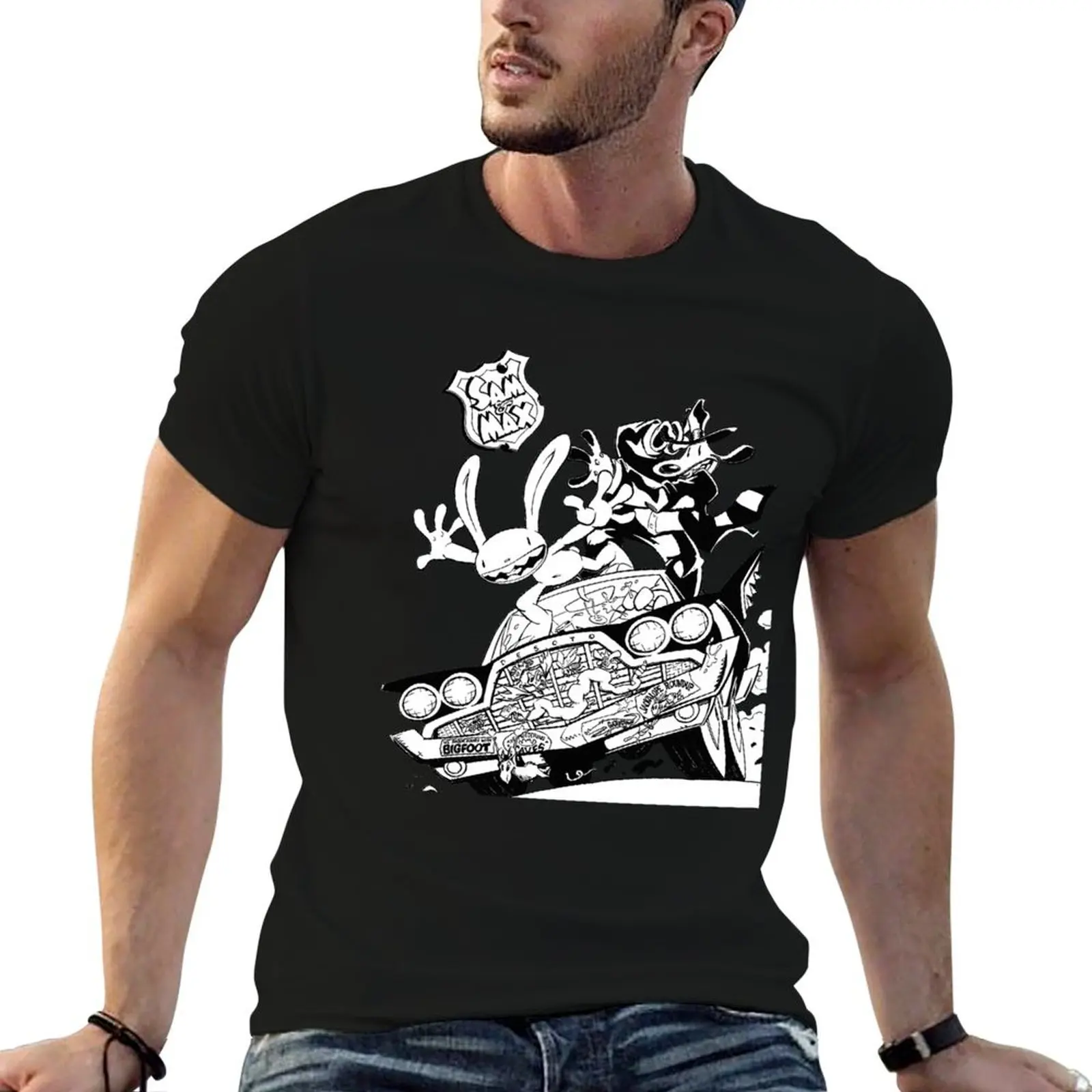 

sam and max T-Shirt funny t shirts man man t shirt luxury T-Shirt