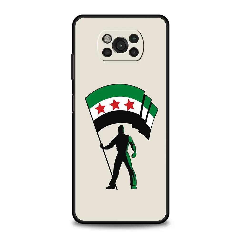 Syria flag Phone Case For For Xiaomi Poco X6 X5 Pro X4 X3 NFC F5 Pro F4 F3 GT M5 M4 Pro 5G M3 C51 C50 C55 Soft Cover
