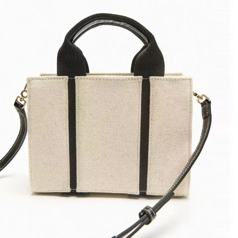 Simple Design Beige Canvas Women Bag Women Handbag 2024 New Single Shoulder Bag Crossbody Bag