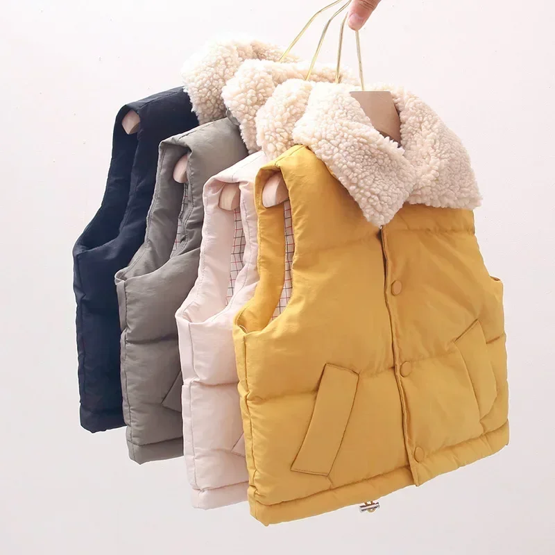 

Kids Vest Sleeveless Jacket Children's Clothing Waistcoats for Boys Fleece Winter Autumn Toddler Girl Vest Outwear Jacket