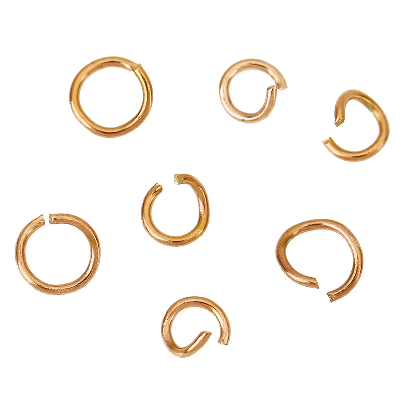 100pcs Rose Gold Plated Stainless Steel Open Jump rings 3 4 5 6 mm PVD Never Fade Split Rings Connectors For Diy Jewelry Making view 5