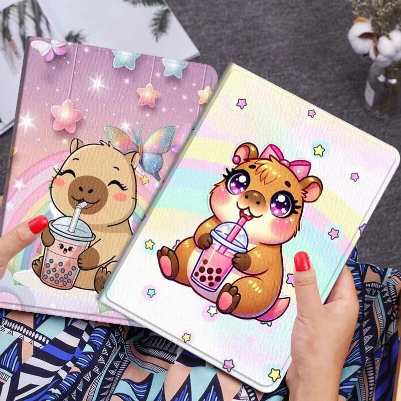 

Cartoon Cute Capybara Popular Gift For Xiaomi Redmi Mi Poco Pad 2 5 6s 7 7s Ultra Pro Max 14 12.4 12.1 inch Soft Tablet Case