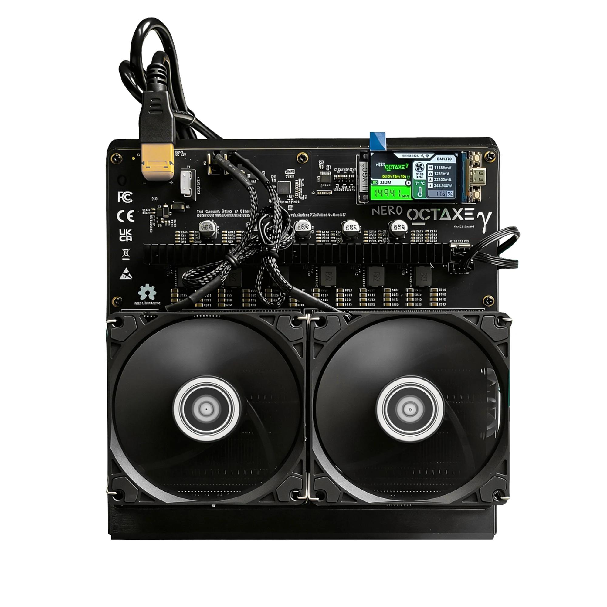 

Stellapex NerdOCTAXE 15TH/s Bitcoin Solo Miner 240W 8 BM1370 ASIC Chips 4 Fans Plug-and-Play WiFi Open Source for BTC/BCH/BSV