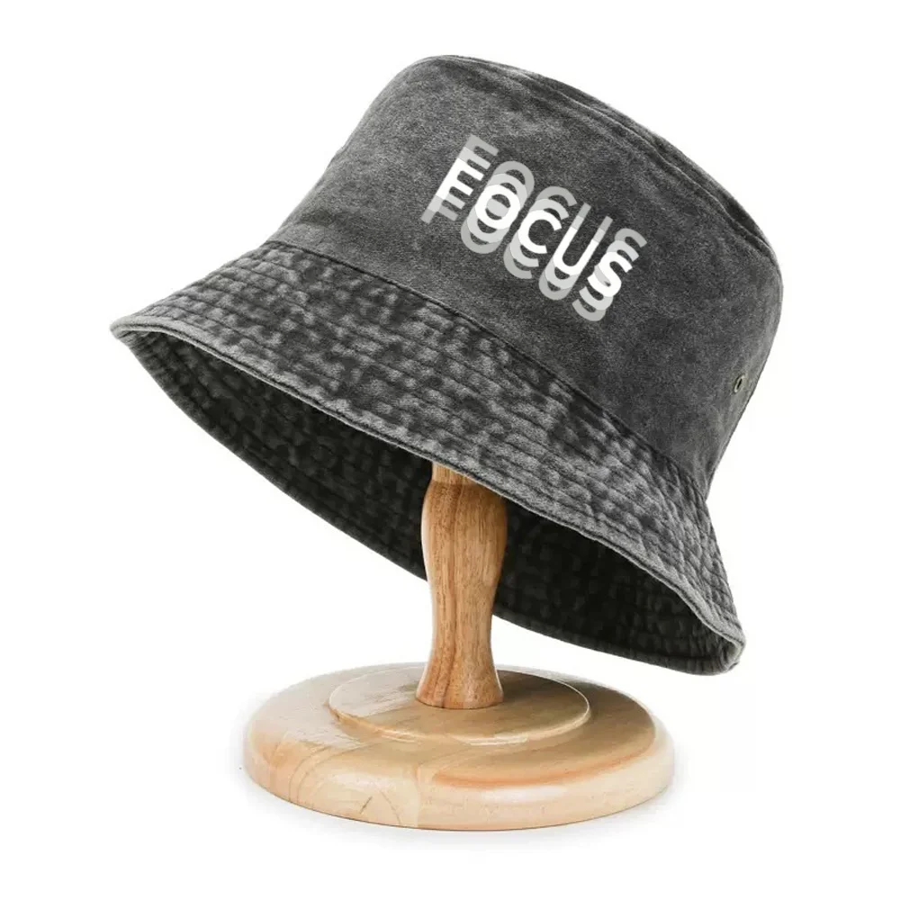 1 Focus Printed Bucket Hat, Foldable Breathable Hat, Women's Beach Hat, Outdoor Style Hat, Available in Multiple Colors, Suitabl