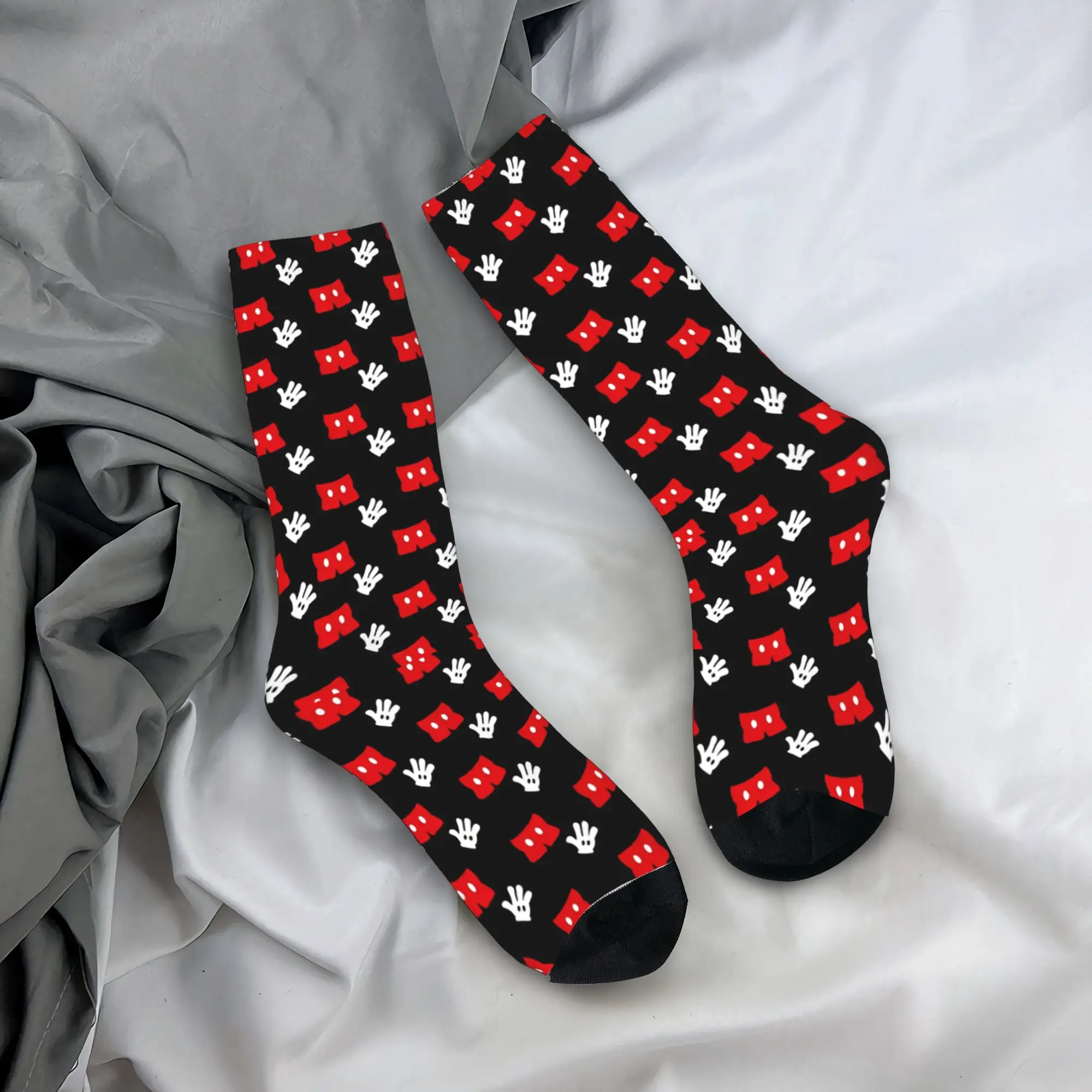 

Men Socks Mickey Mouse Print Stockings Spring Gothic Breathable Socks Design Running Sports Non Skid Socks