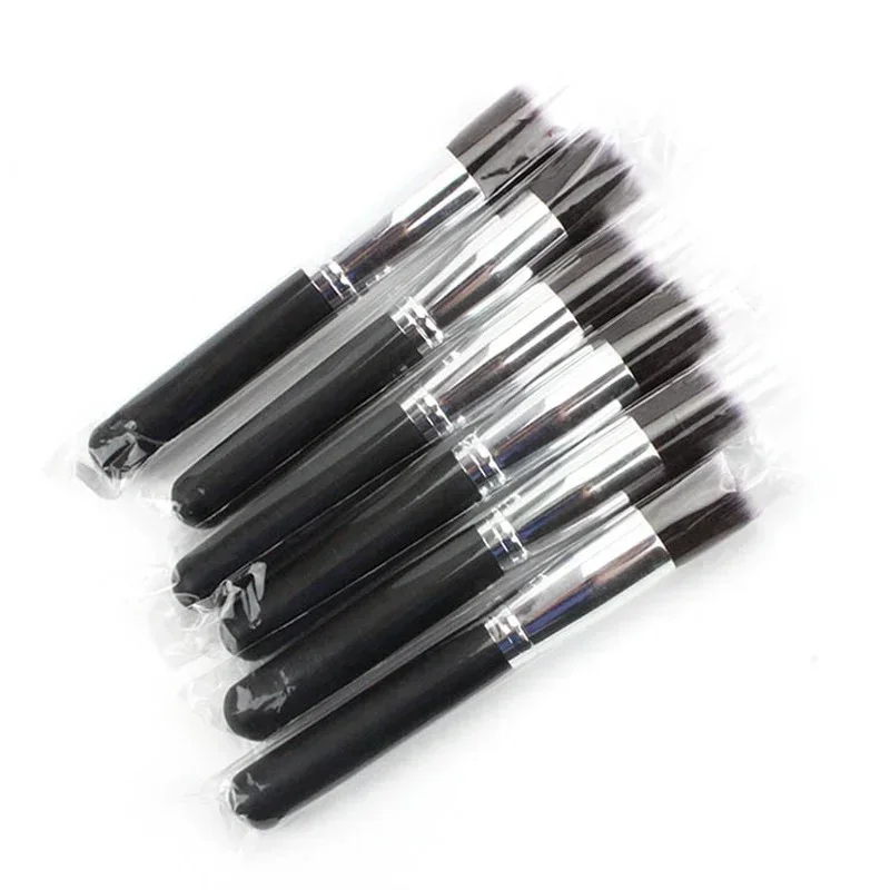 Outil de fond de teint Kabuki cosmétique pour le visage, brosse de maquillage en poudre, fond de teint à dessus plat, facile à porter, outil de pinceaux cosmétiques en poudre