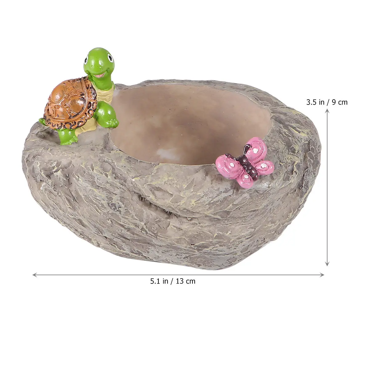 Turtle Design Resin Flower Pot Compact Succulent Planter for Desk Windowsill Indoor Decor Home Office Living Room Bedroom Garden