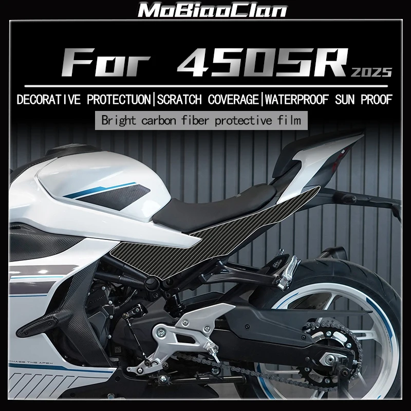 

For CFMOTO 450SR 450 SR 450sr 2025 6D Carbon fiber sticker fuel tank body protection sticker modified accessories