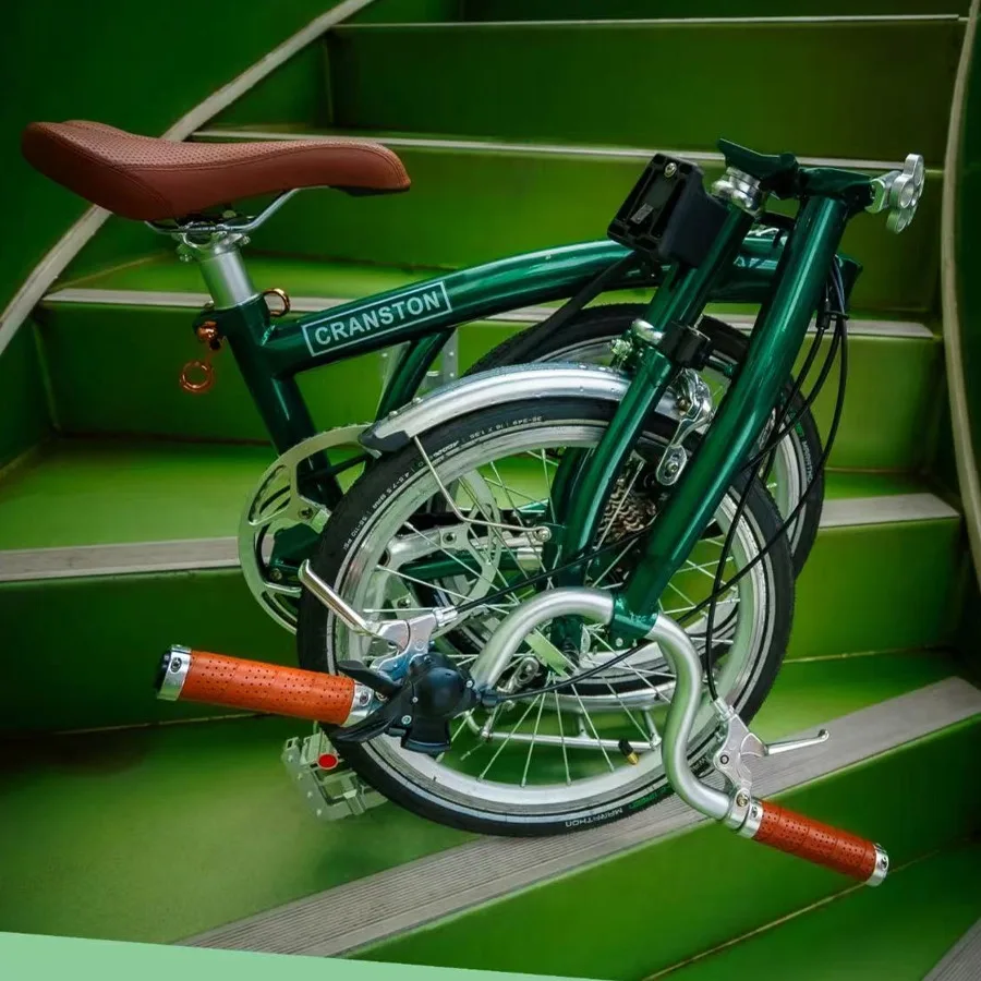 

CRANSTON R20 Post Green Складной велосипед /9-скоростной трехскладной велосипед / велосипед с двойным тормозом C / велосипед для отдыха и путешествий / складной велосипед 20 дюймов