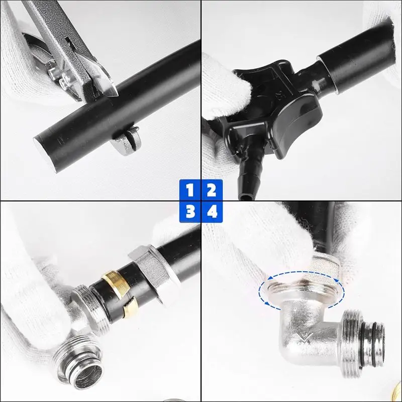 AEE2-2PC 3/4Inch Elbow Air Piping Fittings, Brass-Nickel Plated, 200PSI, Air Fittings For Shop Garage Compressed