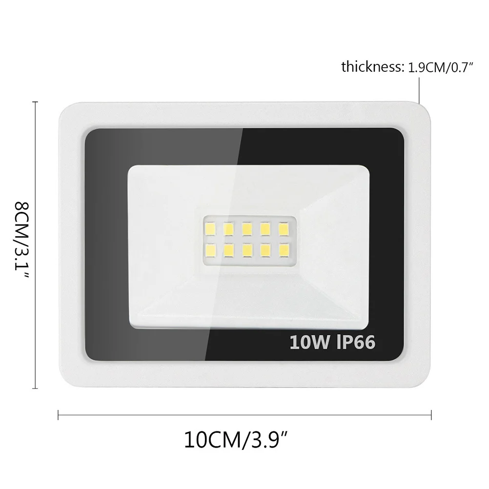 10W LED الكاشف رقيقة جدا IP66 في الهواء الطلق للماء عاكس الأضواء سطوع عالية زاوية شعاع واسعة