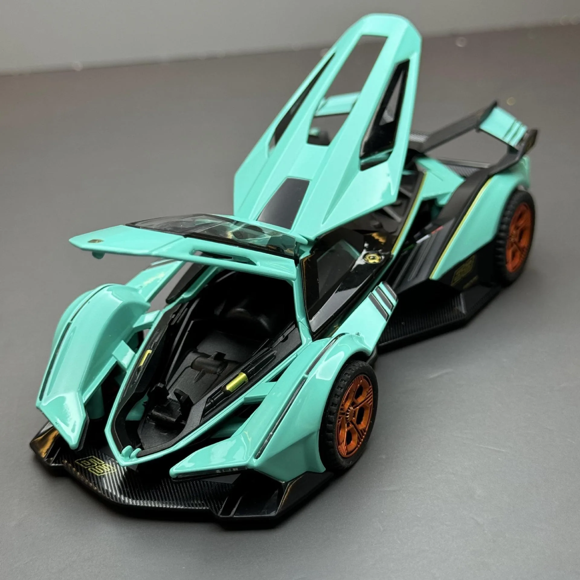 Lamborghini V12 Concept Auto sportiva Luxy Modello di auto Fonde sotto pressione Veicoli in metallo Simulazione Suono e luce per giocattoli per bambini Regalo