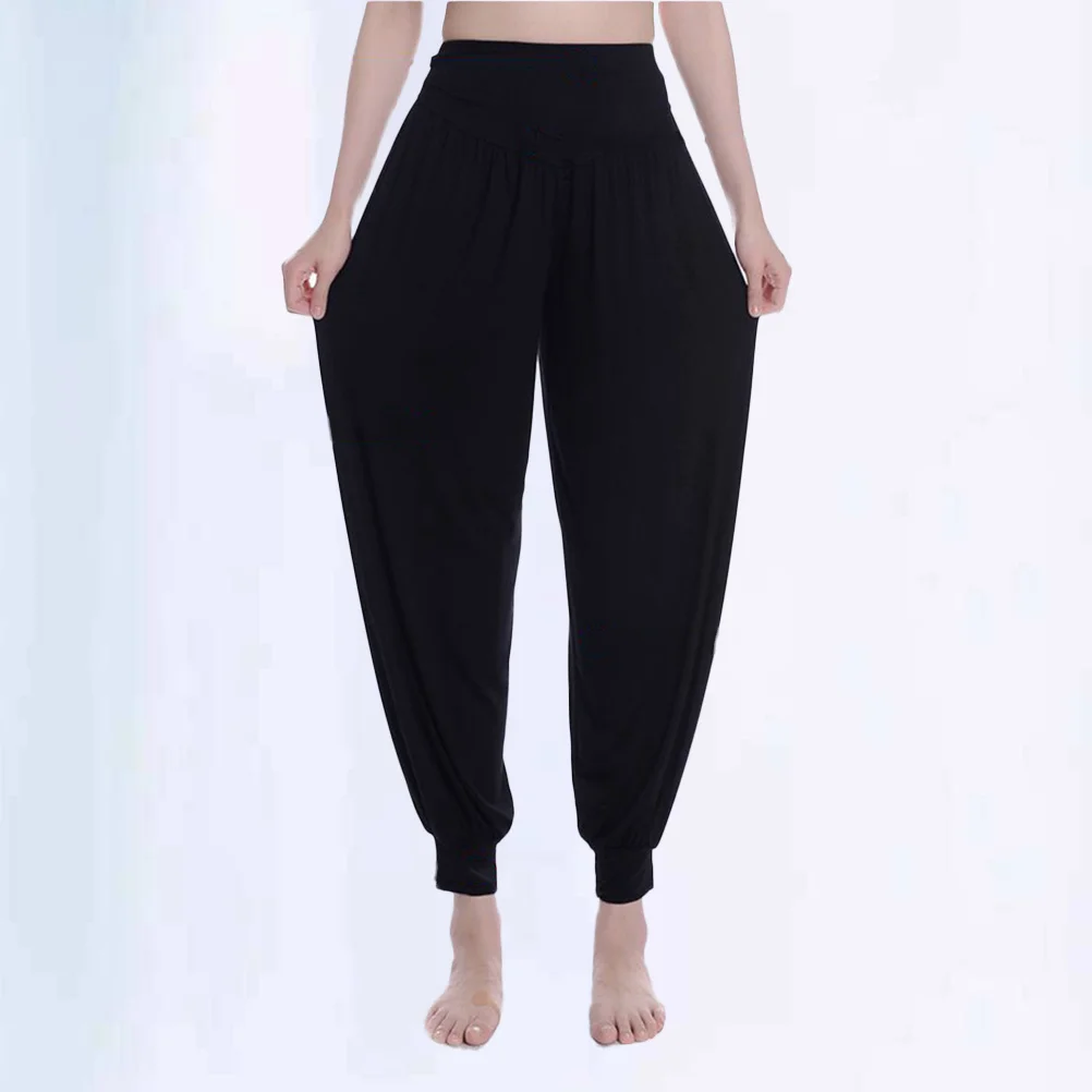 

Comfortable Women Yoga Pants 2Xl Black Baggy Fit Long Leggings for Sports Gym Running Breathable Premium Material