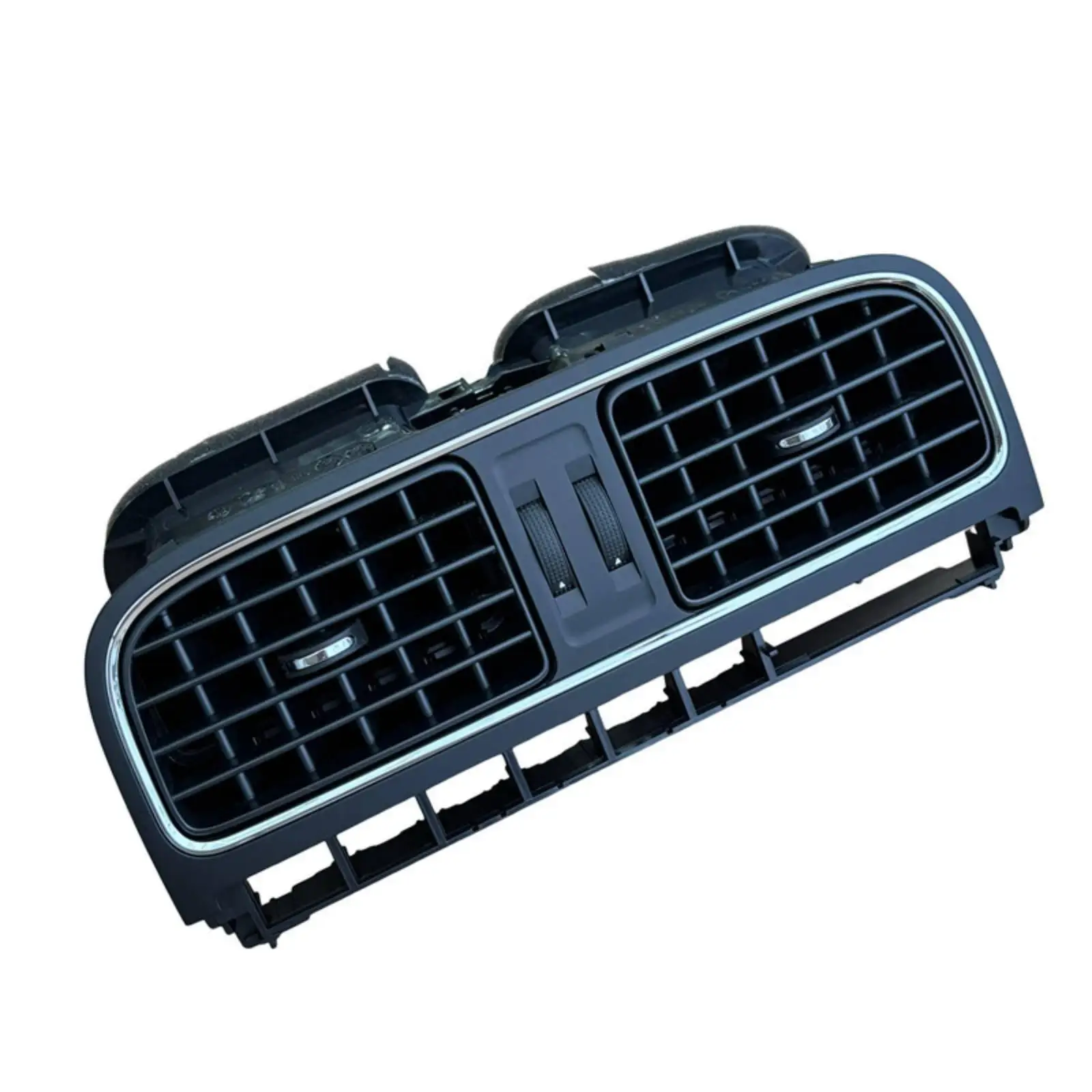 Black ABS Dashboard Vent Assembly with Dual Rectangular Outlets for German Subcompact Car