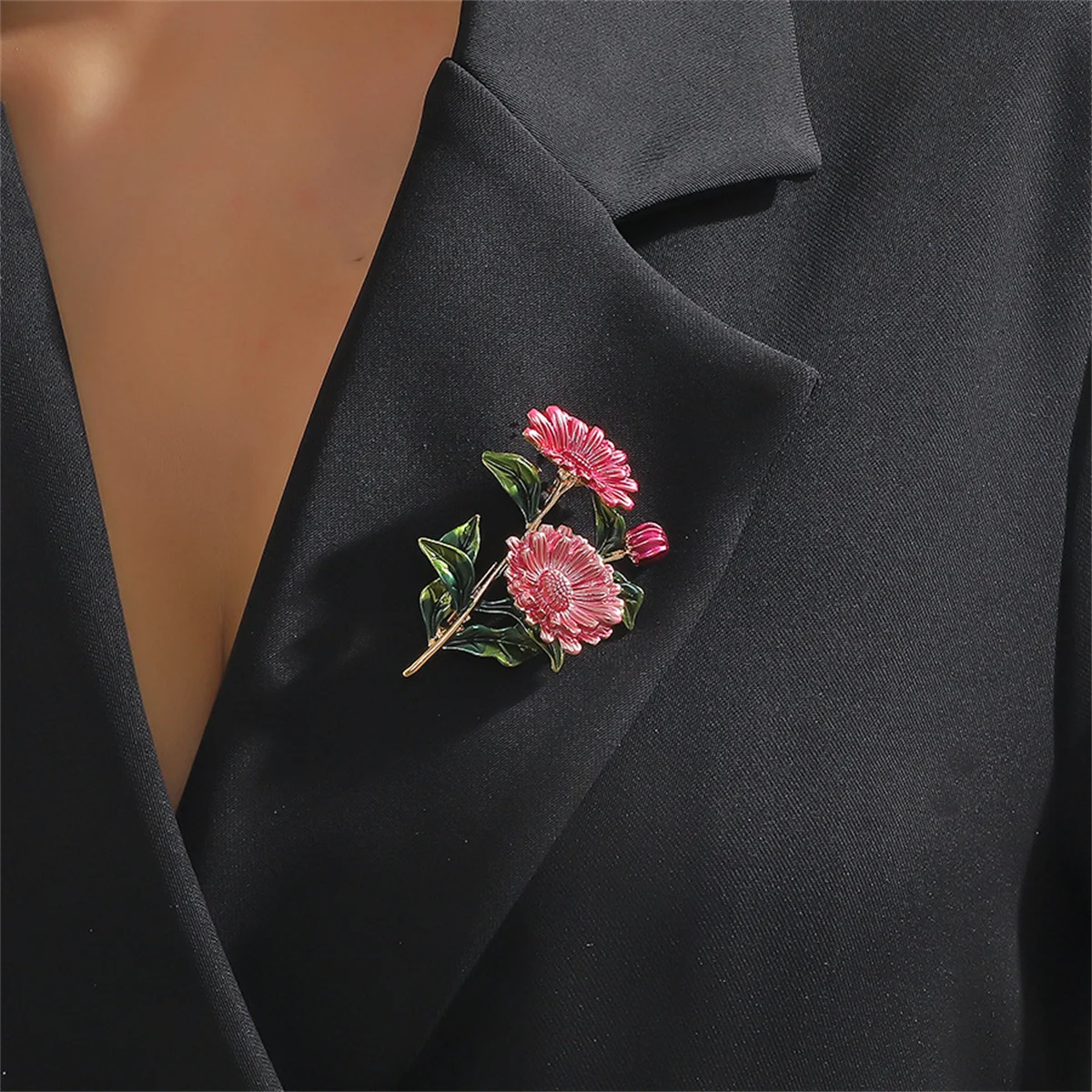 1Pc Creative Classical Daisy Brooch Romantic Literary Pin Creative Countryside Style Jewelry Accessories Y2K Retro Party Gift