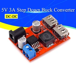 LM2596 LM2596S Dual USB DC-DC 9V 12V 24V 36V to 5V 3A Step Down Buck Converter Board Car Charger Solar Power Supply Module