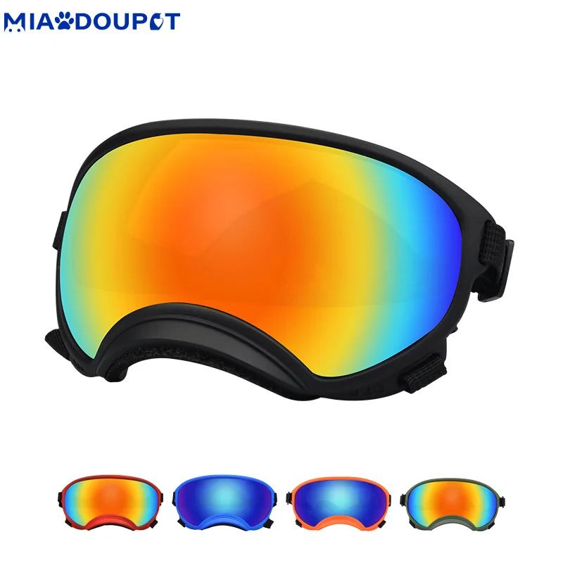 MIAODOUPET-Dog Goggles, Dog Glasses, Dog Ski Goggles, UV Protection, Pet Sunglasses with Adjustable Strap