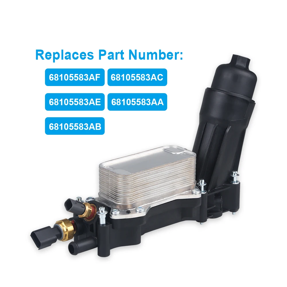 68105583af Auto ölkühler für Dodge Avenger 2014 Jeep Grand Cherokee 2011-2016 Ölfilter adapter Gehäuse Motor für Chrysler