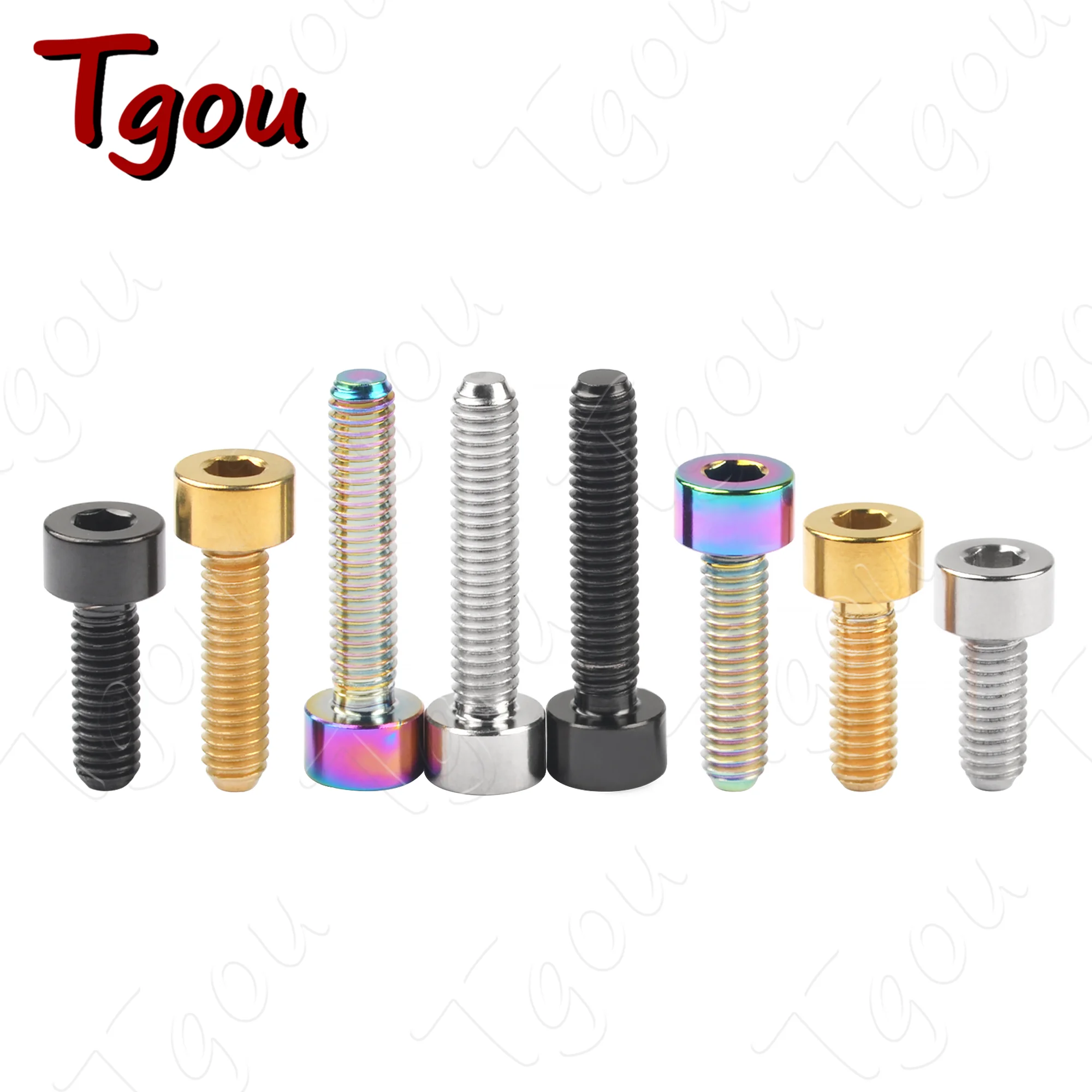 Tgou Titanium Screws Fasteners for Bicycles M4x10/12/15/20mm DIN912 Hexagon Socket Head Cap Screws