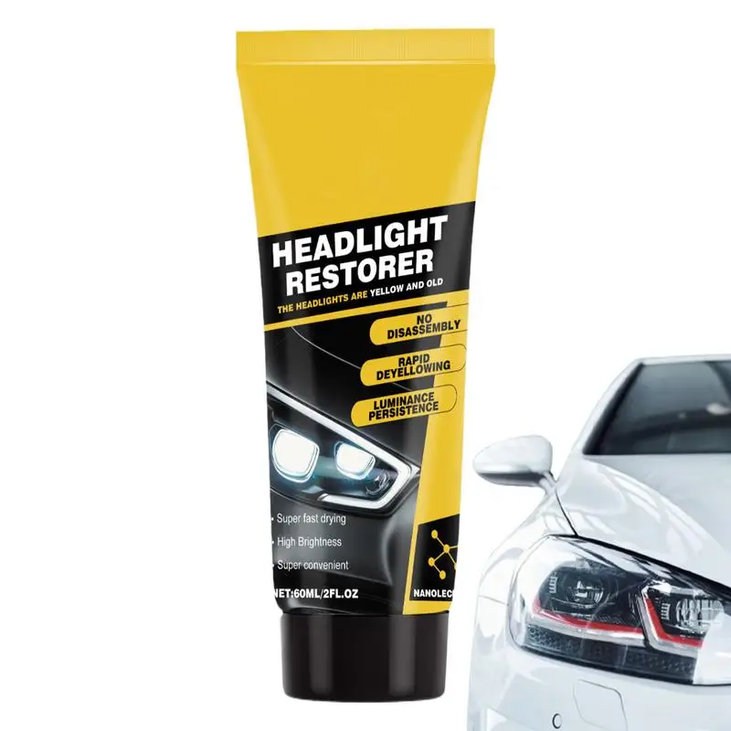 

Car Headlight Cleaner Lens Cleaner Headlight Restorer Paste Cleaning Paste Headlight Polish Long-Lasting Stain Remover UV