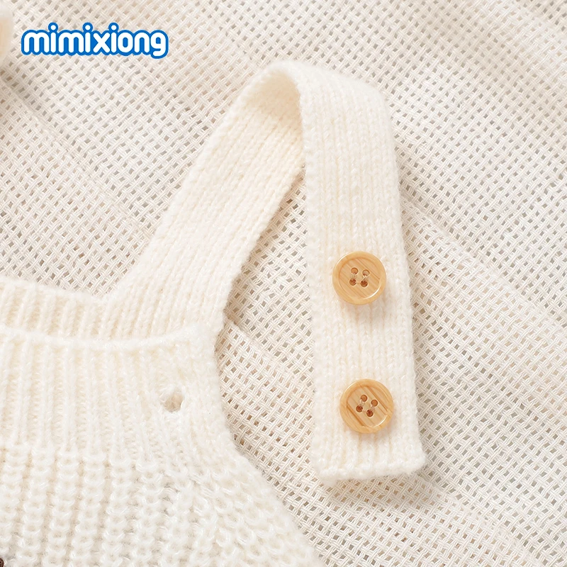 الرضع محبوك رومبير الملابس 0-18 متر ربيع الخريف عادية أكمام الوليد بنين بنات حزام حللا طفل عموما قطعة واحدة