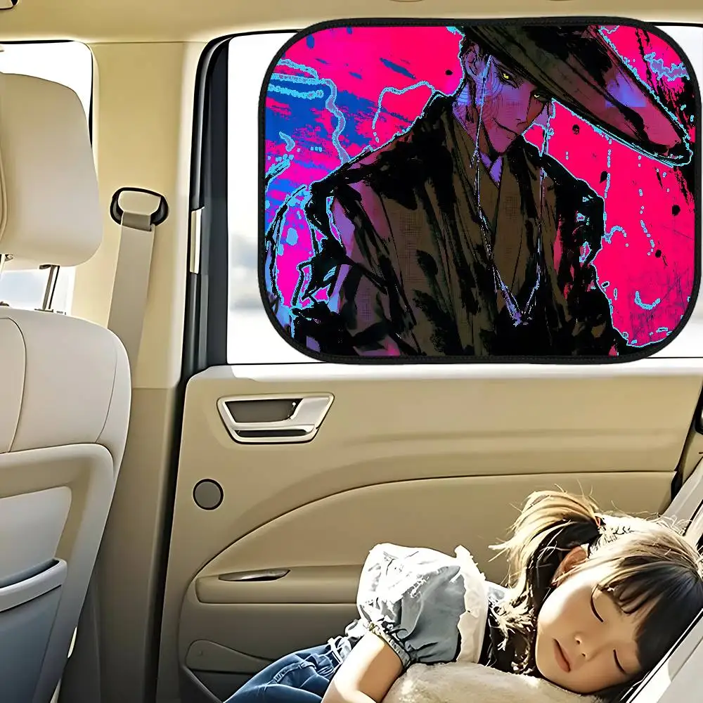 KPop شيطان الصيادين شخصية سيارة الشمس الظل الأشعة فوق البنفسجية حماية كهرباء الامتزاز نافذة السيارة ظلة للأطفال في الهواء الطلق واقية من الشمس