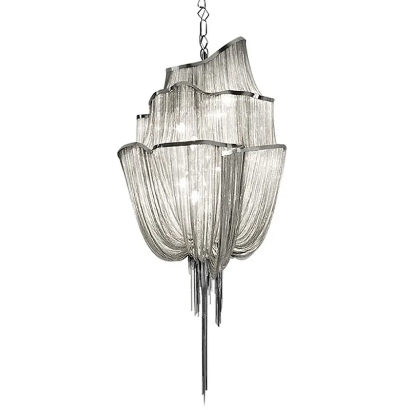 Imagem -04 - Modern Lustre Suspensão Lustre Grande Cadeia Luminária Luxo Home Decor Lâmpadas para Teto 2024