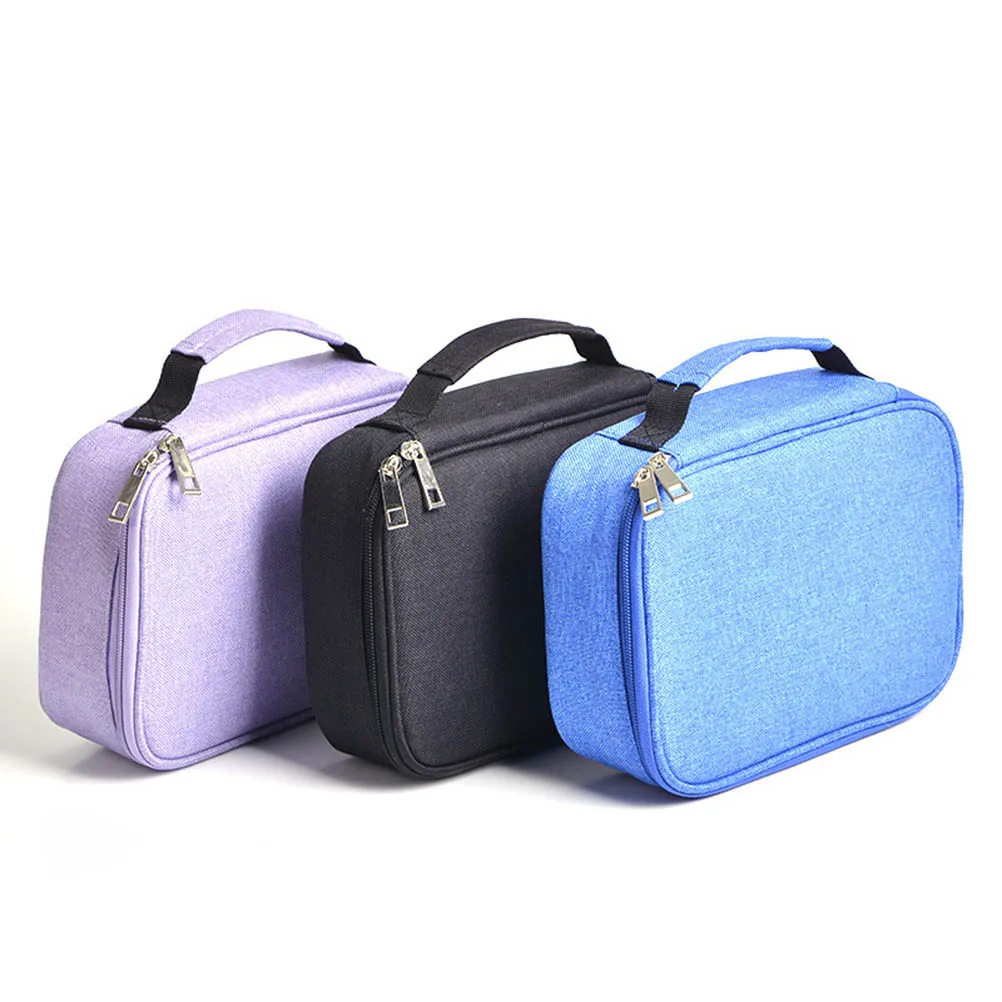 

Portable Colored Pencil Bag 3 Pages Organized Storage Zipper Pouch Marker Case School Office Art Supplies Lightweight Gift