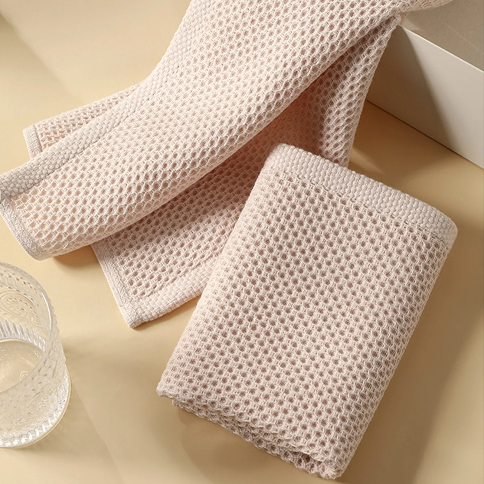 Absorbent Cleaning Cloth Honeycomb Cotton Dishcloth for Kitchen Use Oil-Resistant Washable Rag Quick Dry Durable Soft Towel