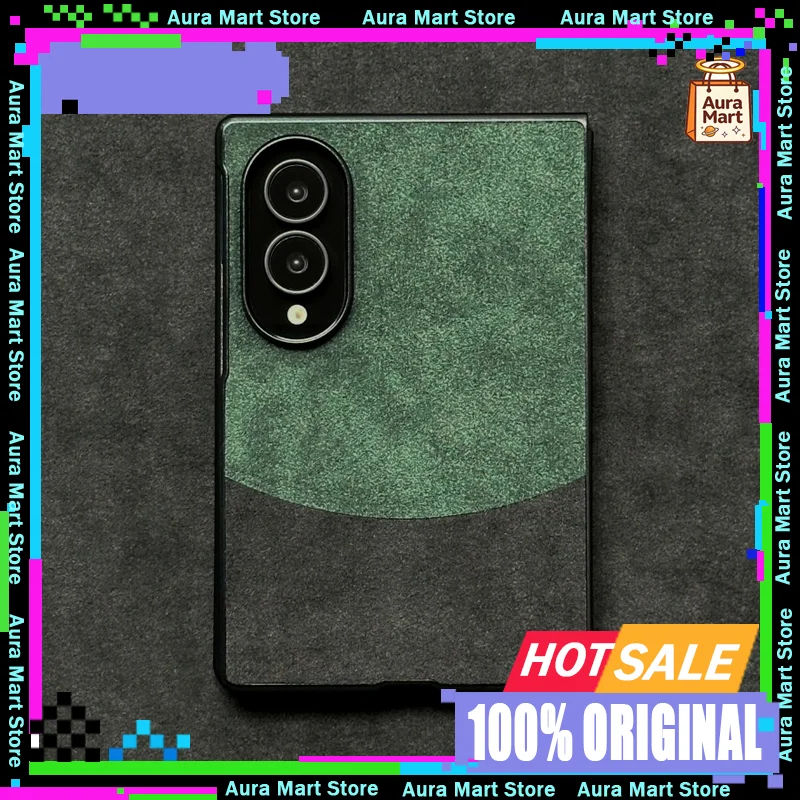 Luxury Microfiber Suede Leather Case for Samsung Galaxy Z Fold8,Wear-resistant Turn Fur Soft Frame Protective Cover