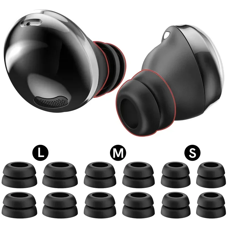 12 Stuks Siliconen Oordopjes Voor Samsung Galaxy Buds Pro Oordopjes 2 Pro Draadloze Ruisonderdrukking Tips Anti-Drop Dubbele Flens