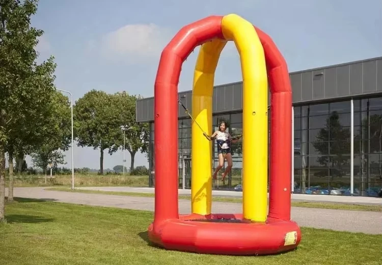 Zhenmei Factory Supply Garden Outdoor Inflatable Bungee Jumping Trampoline for Kids and Adults