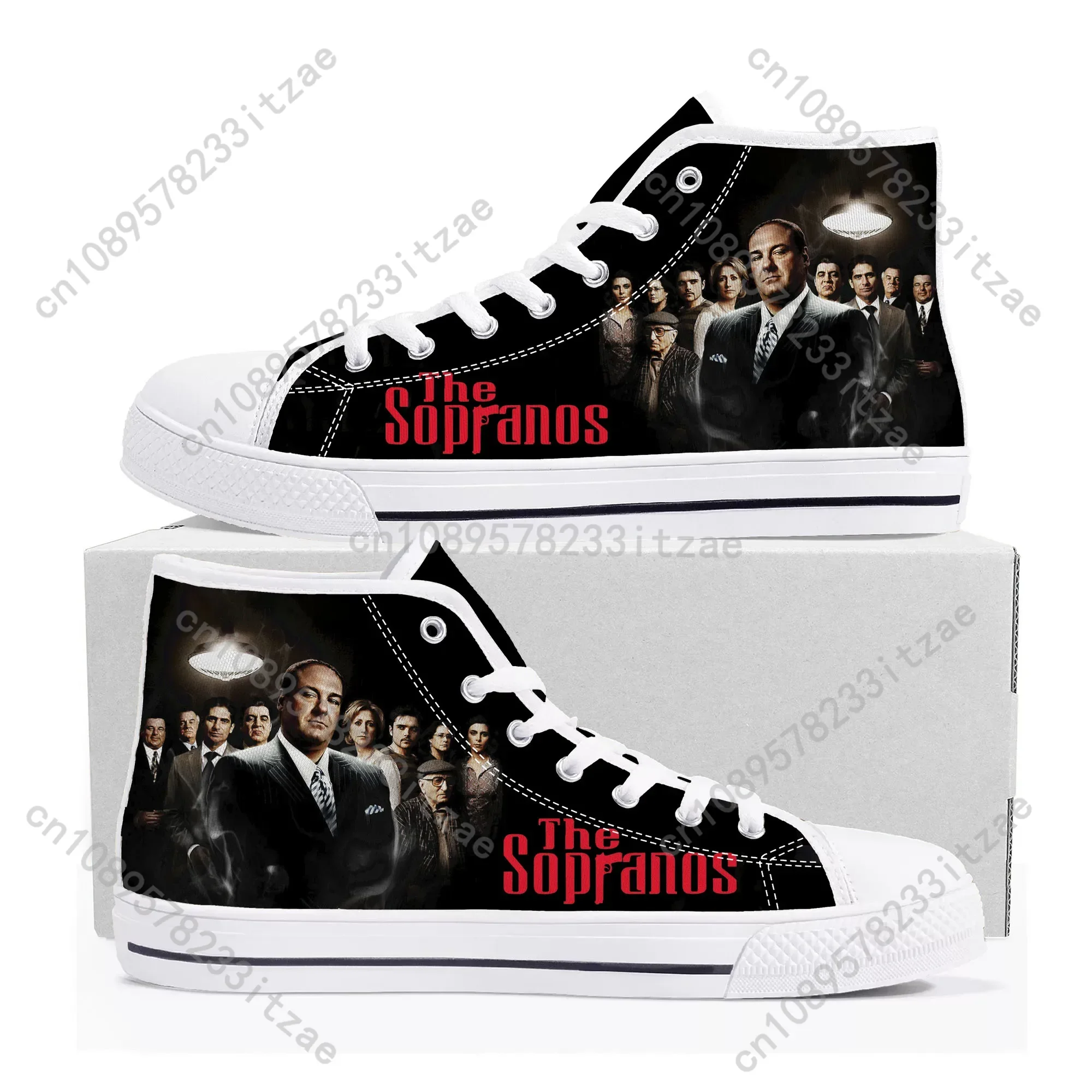 Sopranos High Top Sneakers Mens Womens Teenager High Quality Tony Soprano Gandolfini Canvas Sneaker Casual Shoe Customize Shoes