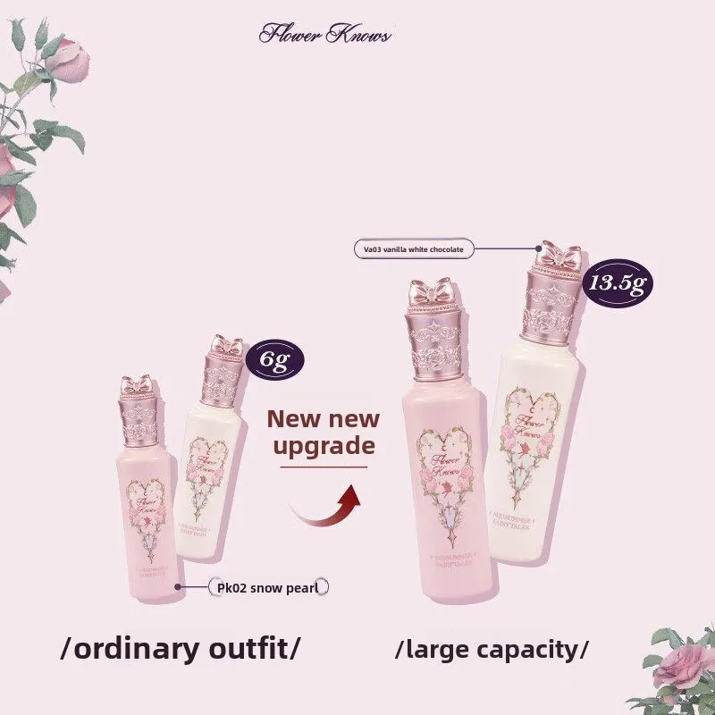 Flower Knows Concealer Lip Glaze Duo Brightening Concealer & Glossy Lip Lacquer,2-Piece Set for Flawless Base & Juicy Lips