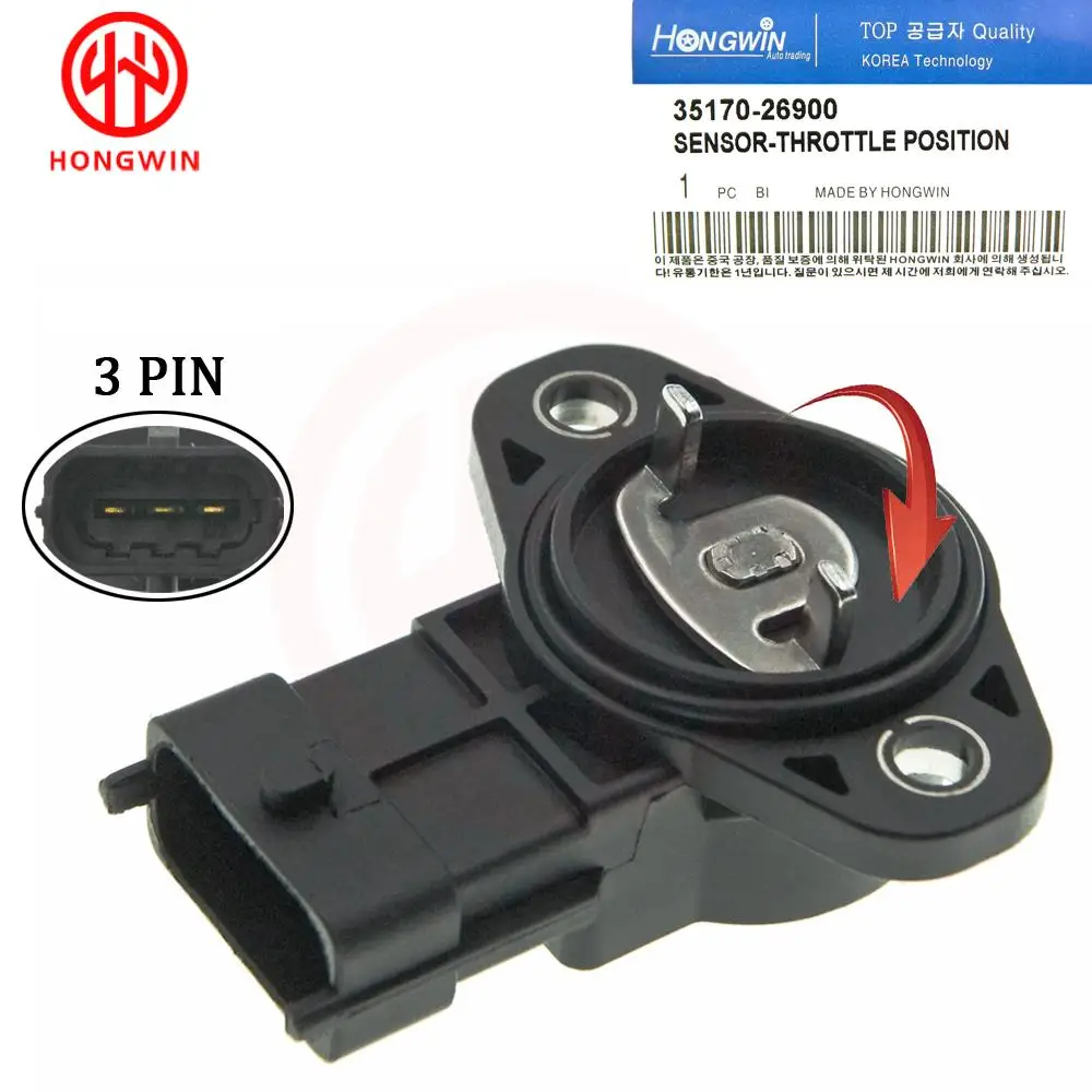 Genuine No.:35170 26900 Throttle Position Sensor Fits HHyundai Accent KKia Rio 06-11  TH432  , 3517026900 , 35170-26900