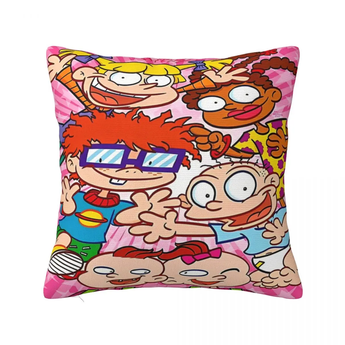 Rugrat Cartoon Anime Pillowcase Product Printing Fabric Cushion Cover Decor Pillow Case Cover Home Square 40X40cm Multi Size