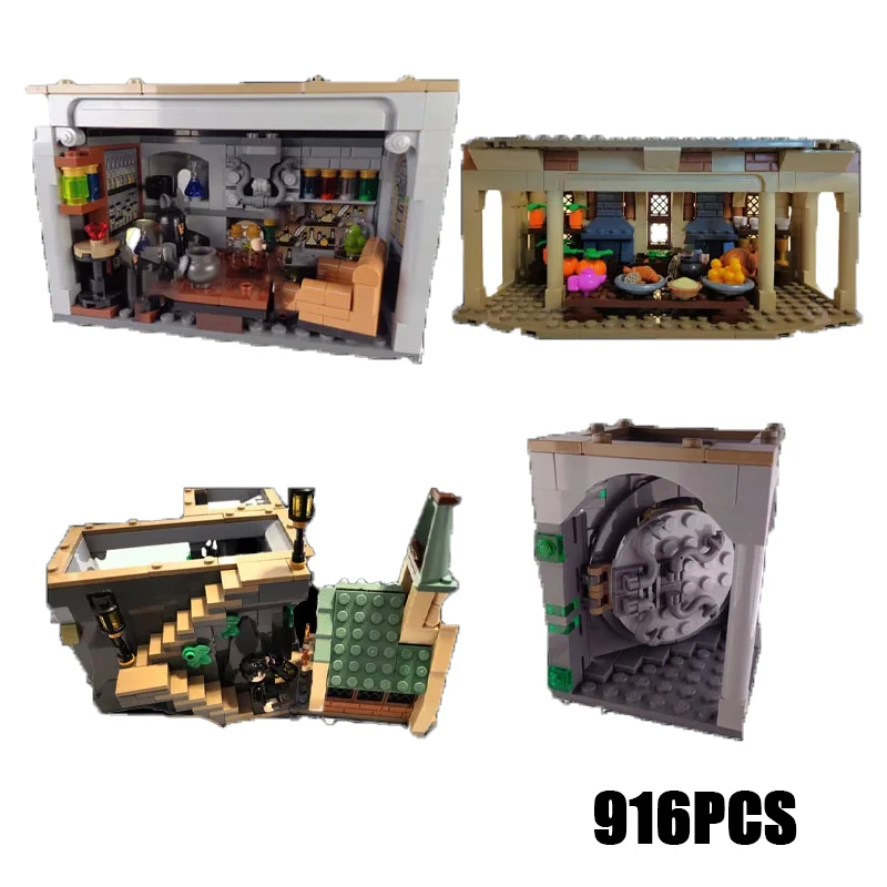 Office Dorm Modular Castle - House Kitchen Library Model Building Blocks MOC Room of Requirement Architecture Collection Toys