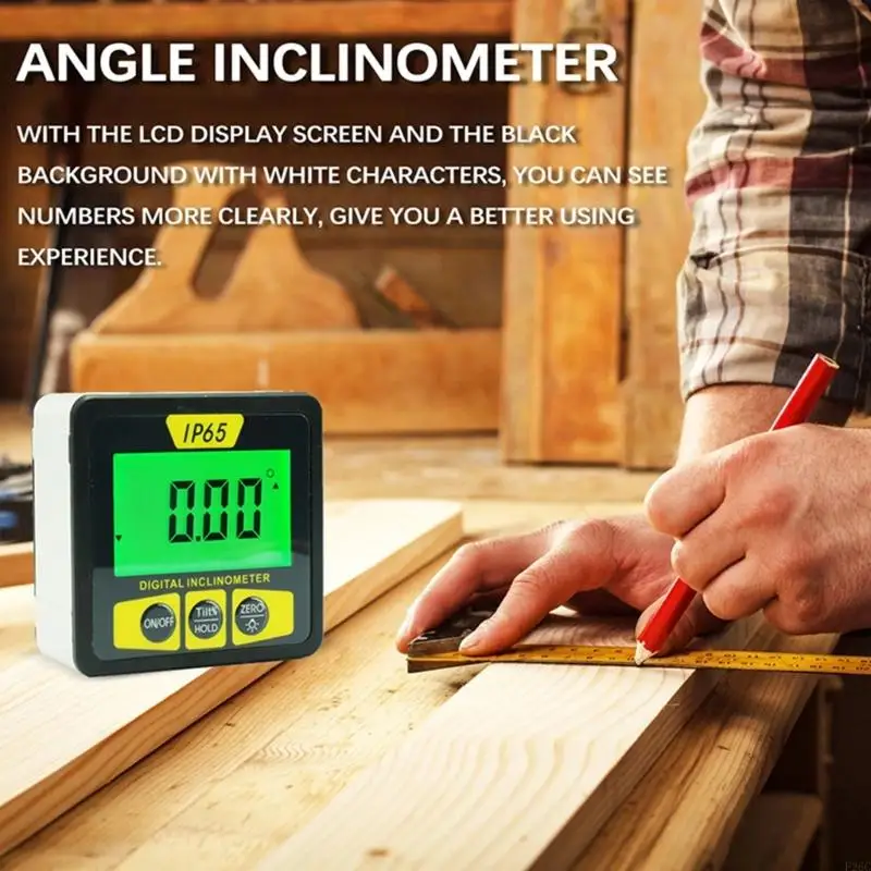 F26C 360 Degree Mini Digital Protractor Inclinometer Electronic Level Box Magnetic Base Measuring Tools