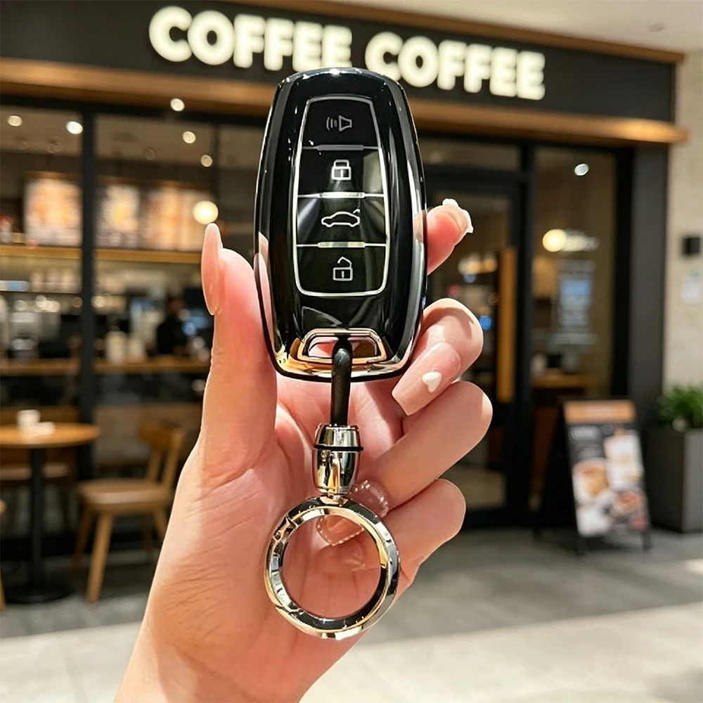 TPU Remote Cover Shell for Great Wall Haval Hover Jolion H1 H6 Coupe H7 H4 H9 F5 F7 F7X F7H H2S Dargo Car Key Case Keychain Fob