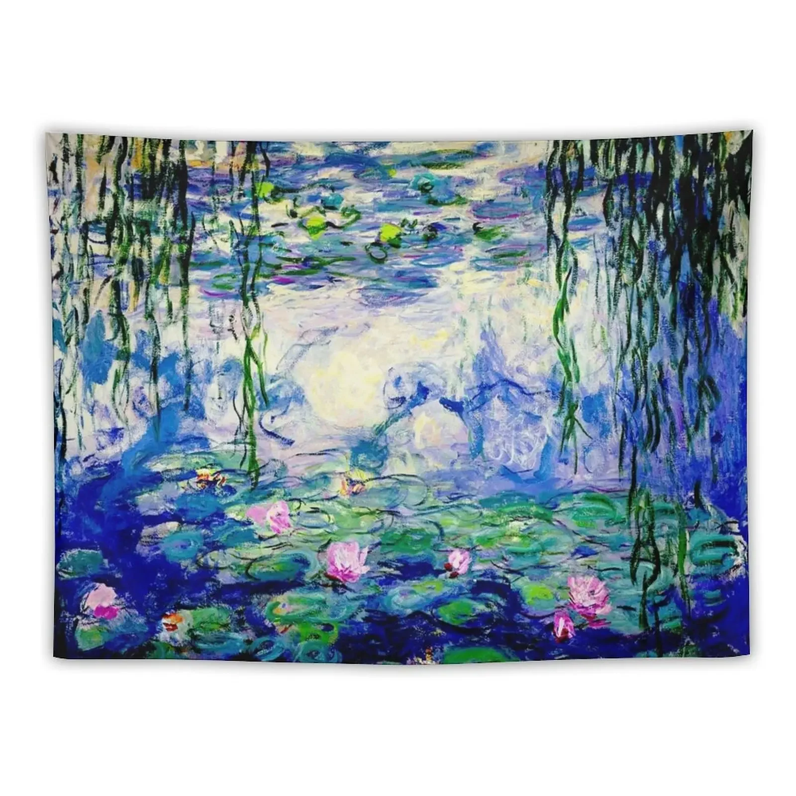 Claude Monet Water Lilies | Landscape of Water and Reflection Tapestry Decoration Aesthetic Decor Home Tapestry