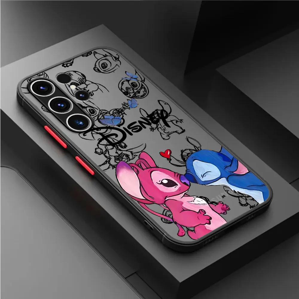 Matte Phone Case for Samsung Galaxy S10 Lite S9 S23 Ultra S21 S24 Ultra S20 FE S22 Plus S9 Stitch The Baby Disney Cases Cover