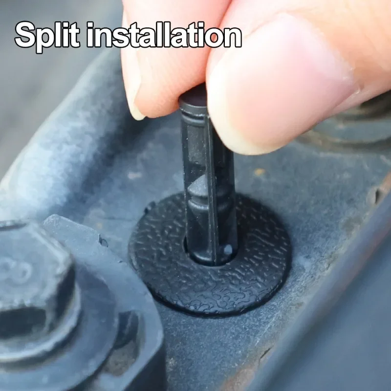 50pcs Car 8mm/6mm Hole Plastic Rivets Fastener Push Clip Black Auto Vehicle Door Trim Panel Retainer Fastener Clip Car Accessory
